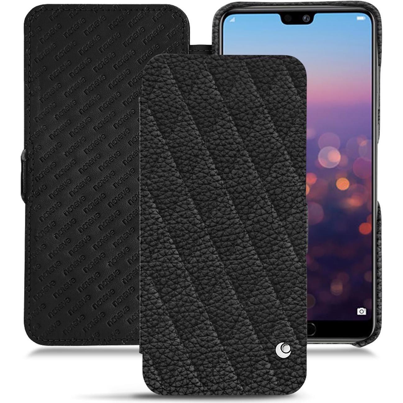 Noreve Lederschutzhülle horizontal (Huawei P20 Pro), Smartphone Hülle, Schwarz