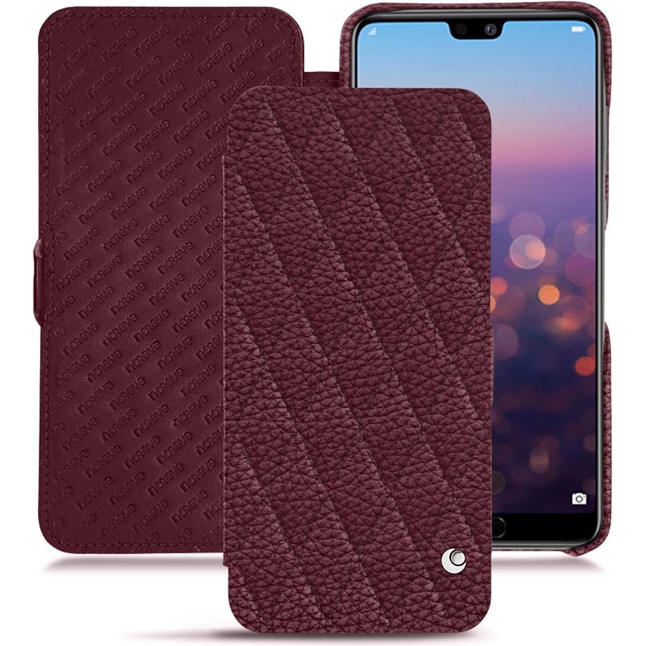 Noreve Lederschutzhülle horizontal (Huawei P20 Pro), Smartphone Hülle, Violett