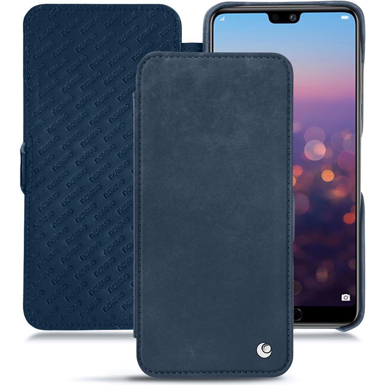 Noreve Lederschutzhülle horizontal (Huawei P20 Pro), Smartphone Hülle, Blau