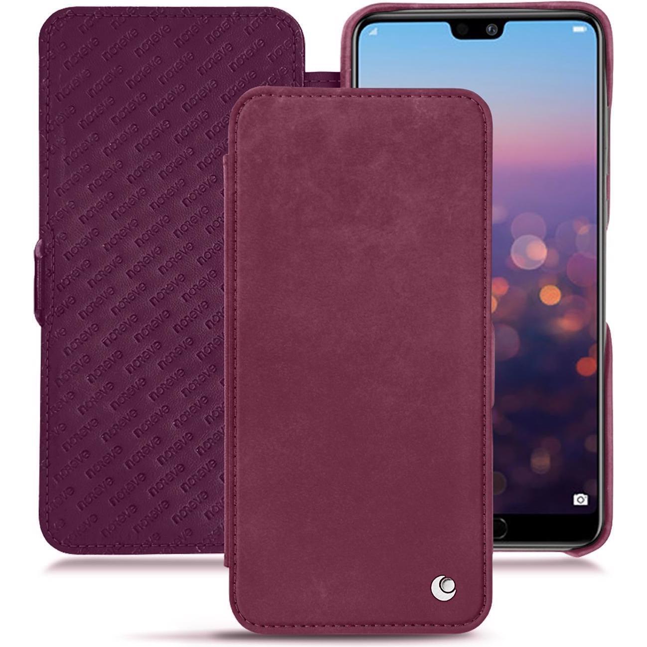 Noreve Lederschutzhülle horizontal (Huawei P20 Pro), Smartphone Hülle, Violett