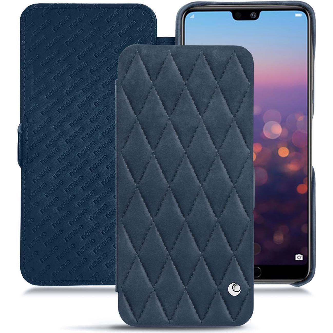 Noreve Lederschutzhülle horizontal (Huawei P20 Pro), Smartphone Hülle, Blau