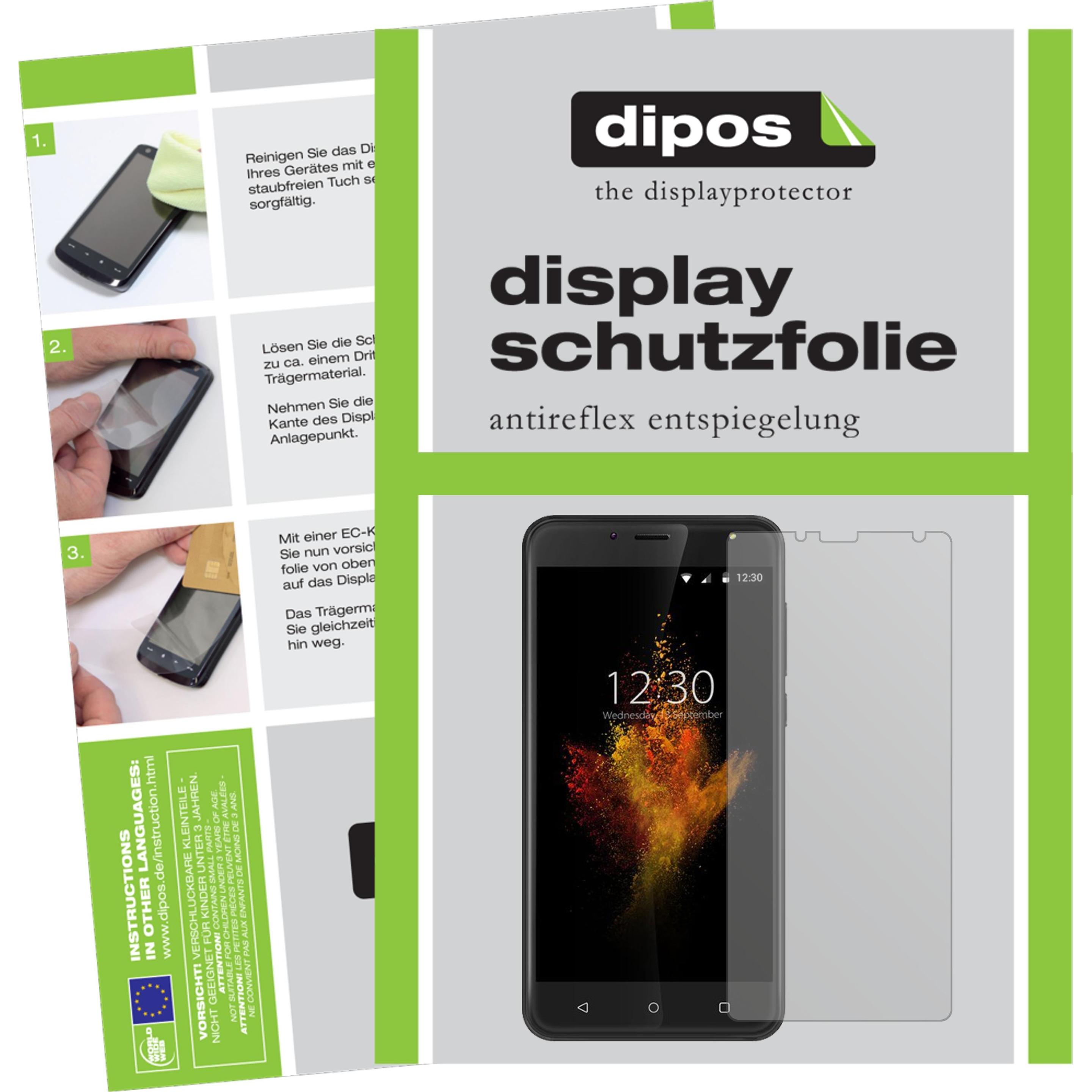 Dipos Displayschutzfolie Antireflex (2 Stück, Wieppo S6), Smartphone Schutzfolie, Transparent