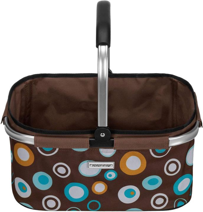 Produktbild Anndora Einkaufskorb Retro 22 Liter Braun Hellblau