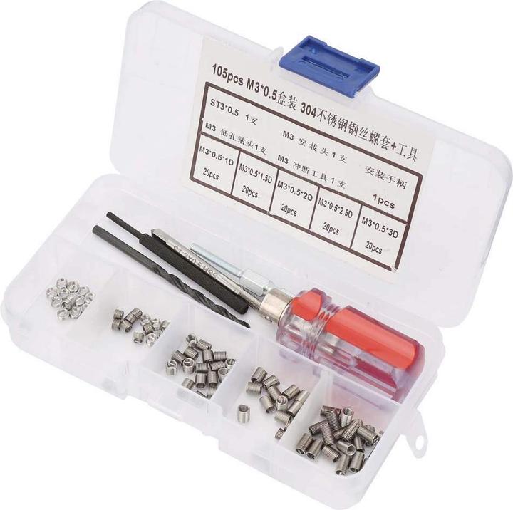 Actual product image ‎Hililand Gewindeeinsatz Reparatursatz M3