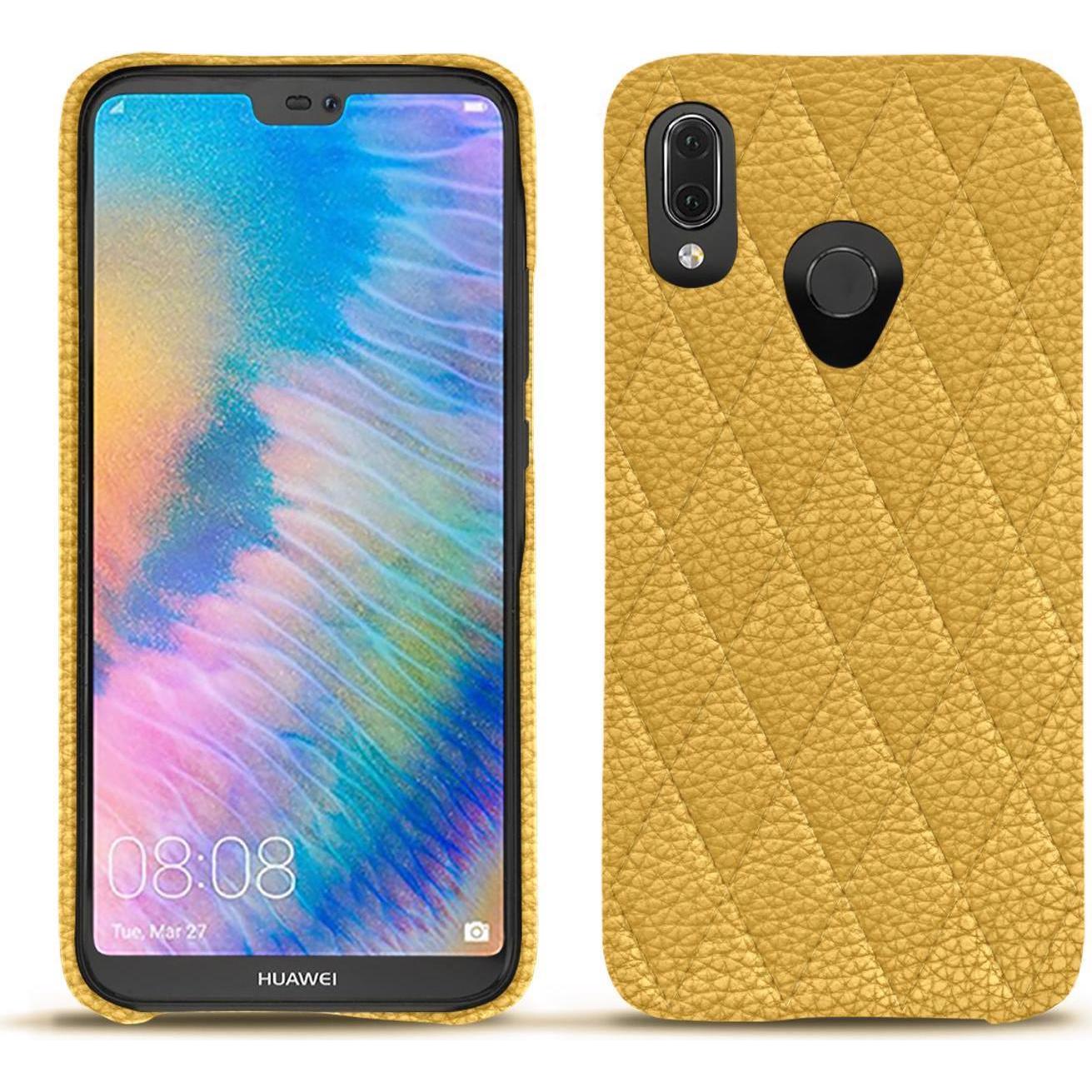 Noreve Lederschutzhülle (Huawei P20 Lite), Smartphone Hülle, Orange