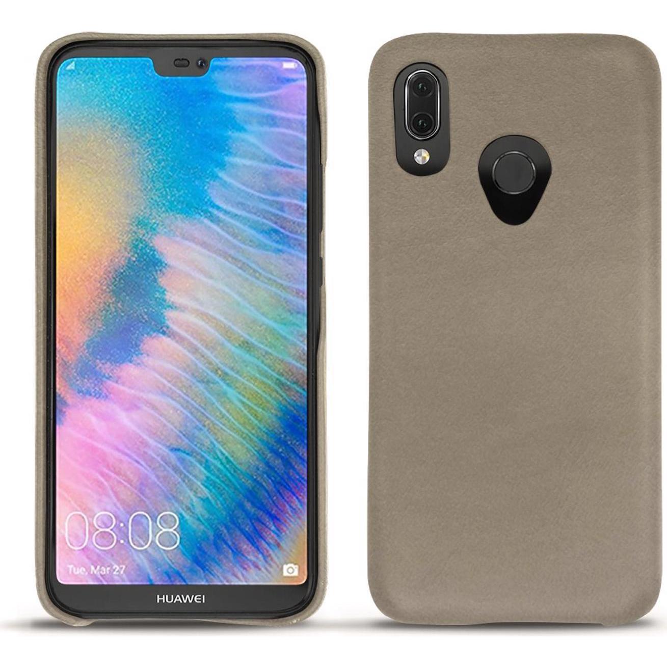 Noreve Lederschutzhülle (Huawei P20 Lite), Smartphone Hülle, Beige