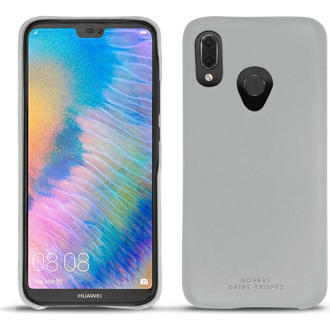 Thumbnail - Noreve Lederschutzhülle (Huawei P20 Lite), Smartphone Hülle, Grau