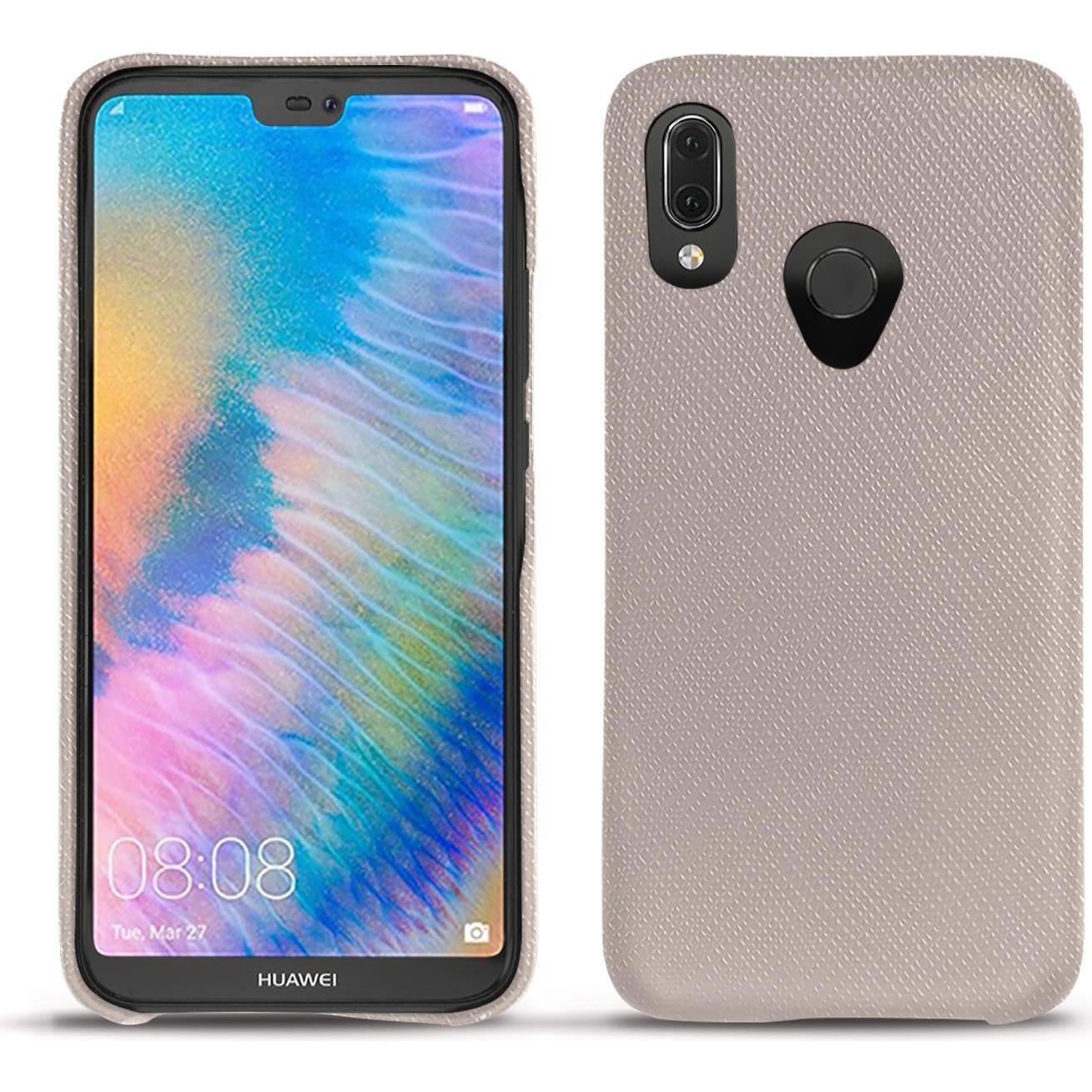 Noreve Lederschutzhülle (Huawei P20 Lite), Smartphone Hülle, Beige