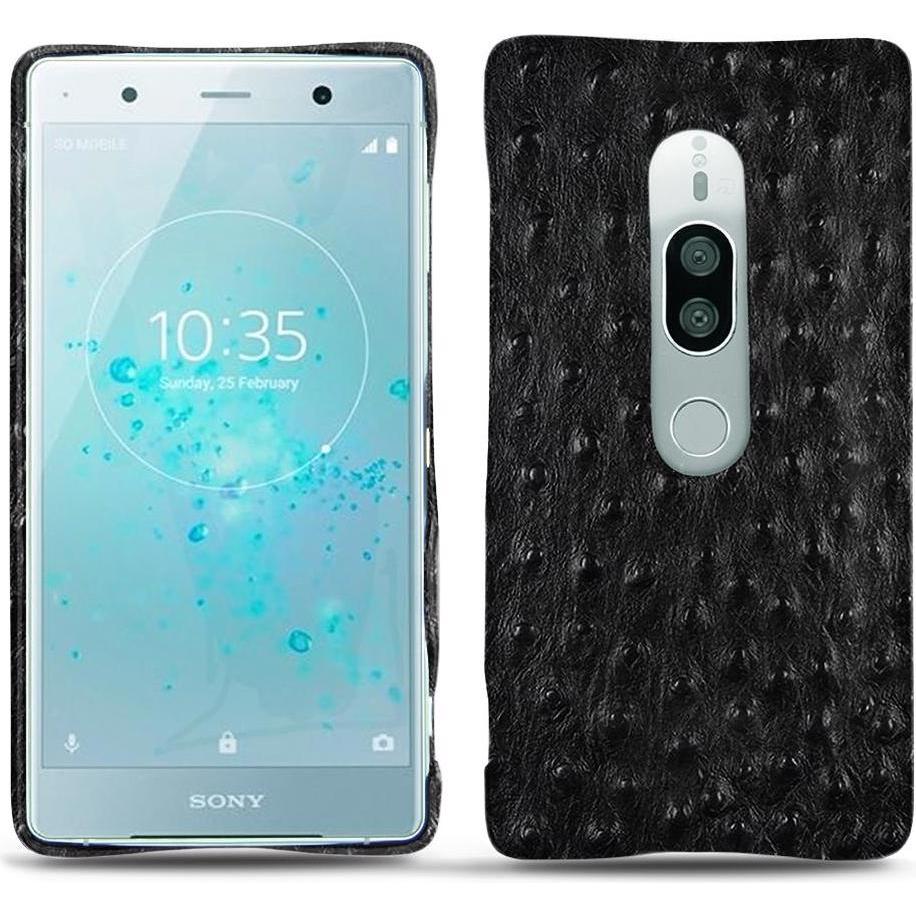 Noreve Lederschutzhülle (Sony Xperia XZ2 Premium), Smartphone Hülle, Schwarz