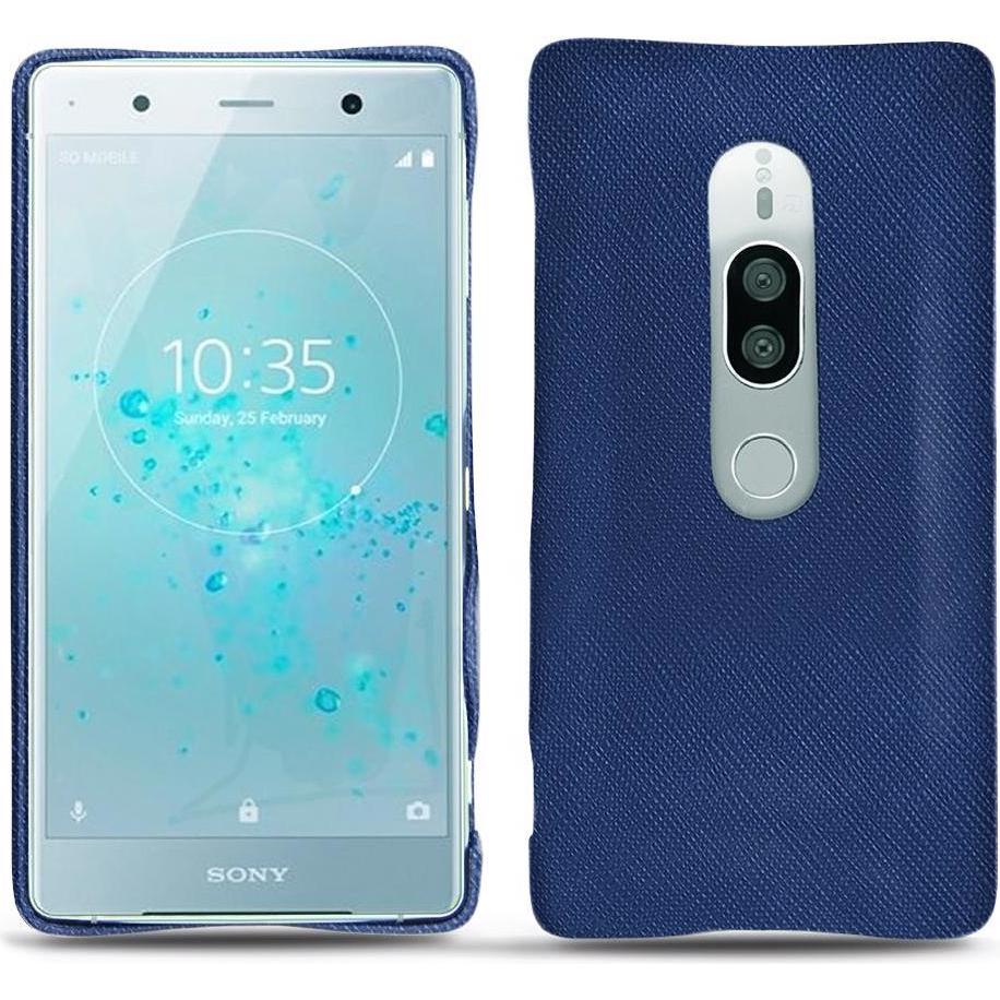 Noreve Lederschutzhülle (Sony Xperia XZ2 Premium), Smartphone Hülle, Blau