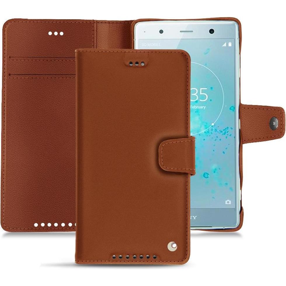 Thumbnail - Noreve Lederschutzhülle Wallet (Sony Xperia XZ2 Premium), Smartphone Hülle, Braun