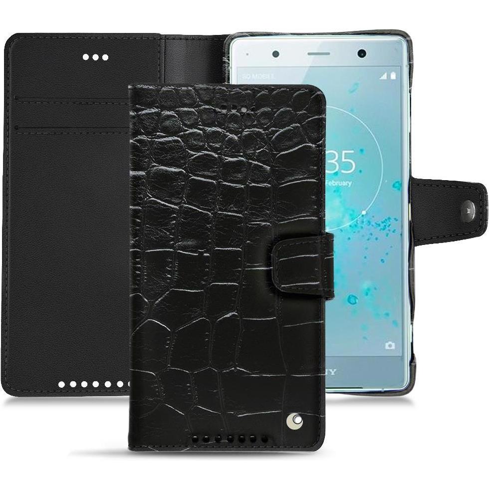 Thumbnail - Noreve Lederschutzhülle Wallet (Sony Xperia XZ2 Premium), Smartphone Hülle, Schwarz