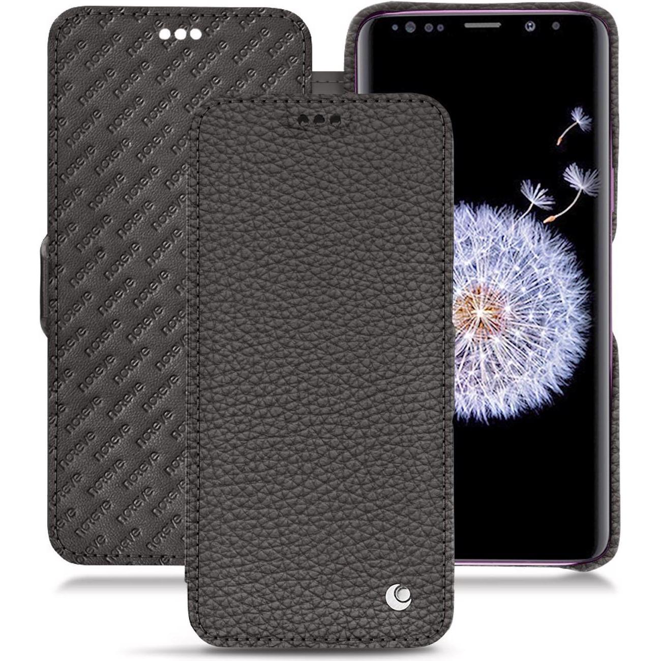 Thumbnail - Noreve Lederschutzhülle horizontal (Samsung Galaxy S9+), Smartphone Hülle, Grau