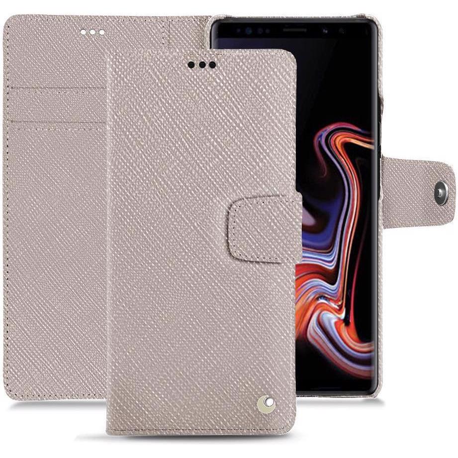 Noreve Lederschutzhülle Wallet (Samsung Galaxy Note 9), Smartphone Hülle, Beige