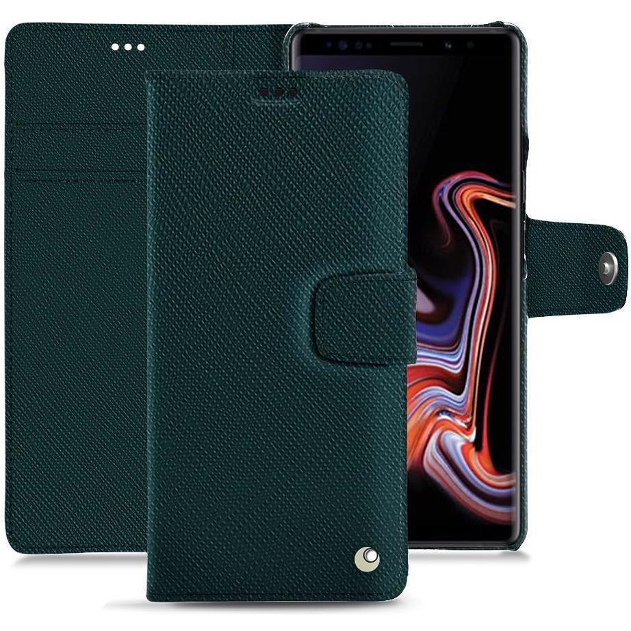Noreve Lederschutzhülle Wallet (Samsung Galaxy Note 9), Smartphone Hülle, Grün