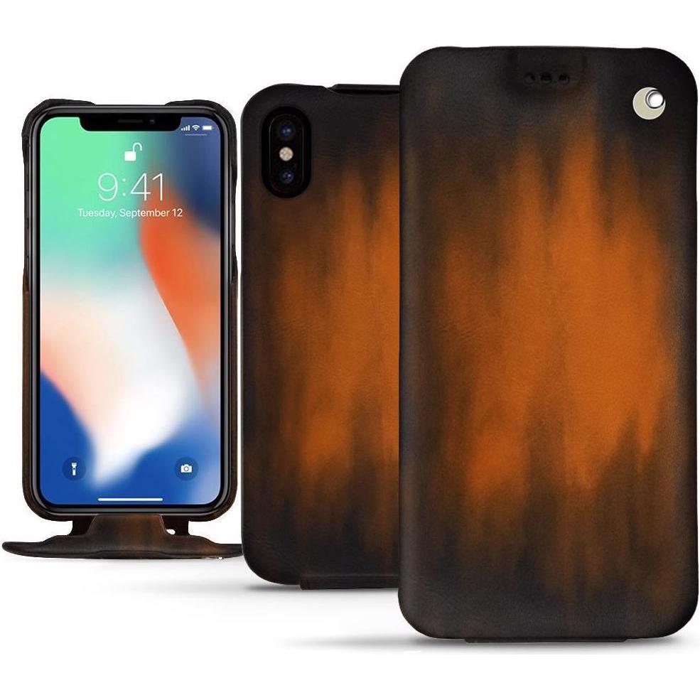 Thumbnail - Noreve Lederschutzhülle vertikal (Apple iPhone XS Max), Smartphone Hülle, Braun