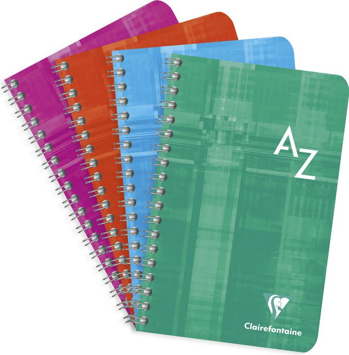 Actual product image Clairefontaine Spiral notebook with index A -Z (Special, Checked, Soft cover)