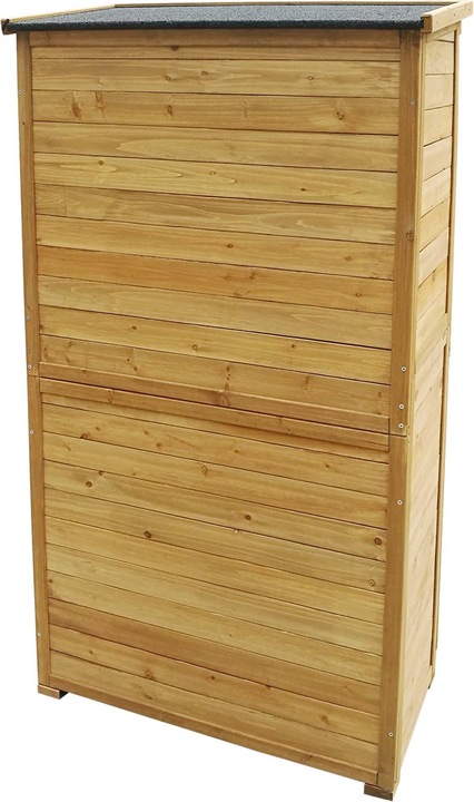 Produktbild Wiltec Gartenhaus Lamellentür Fichtenholz Bitumendach 870x465x1600mm Gerätehaus Schuppen