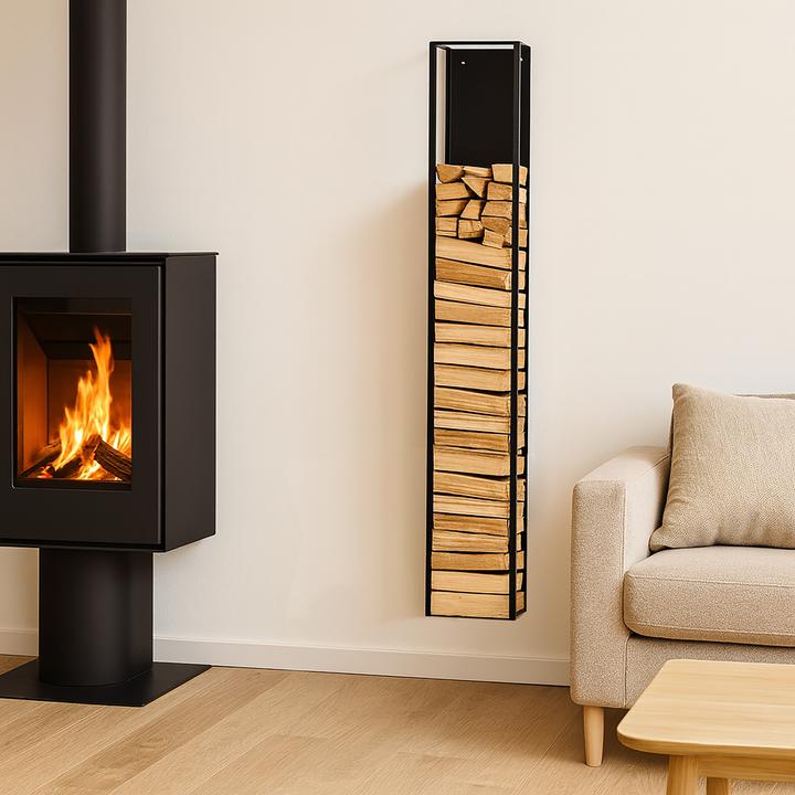 Produktbild Relaxdays Kaminholzregal Wandmontage