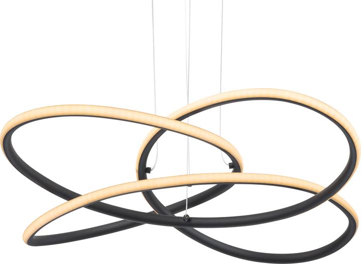 Produktbild Globo Hängeleuchte Panda schwarz matt 1xLED (1370 lm)