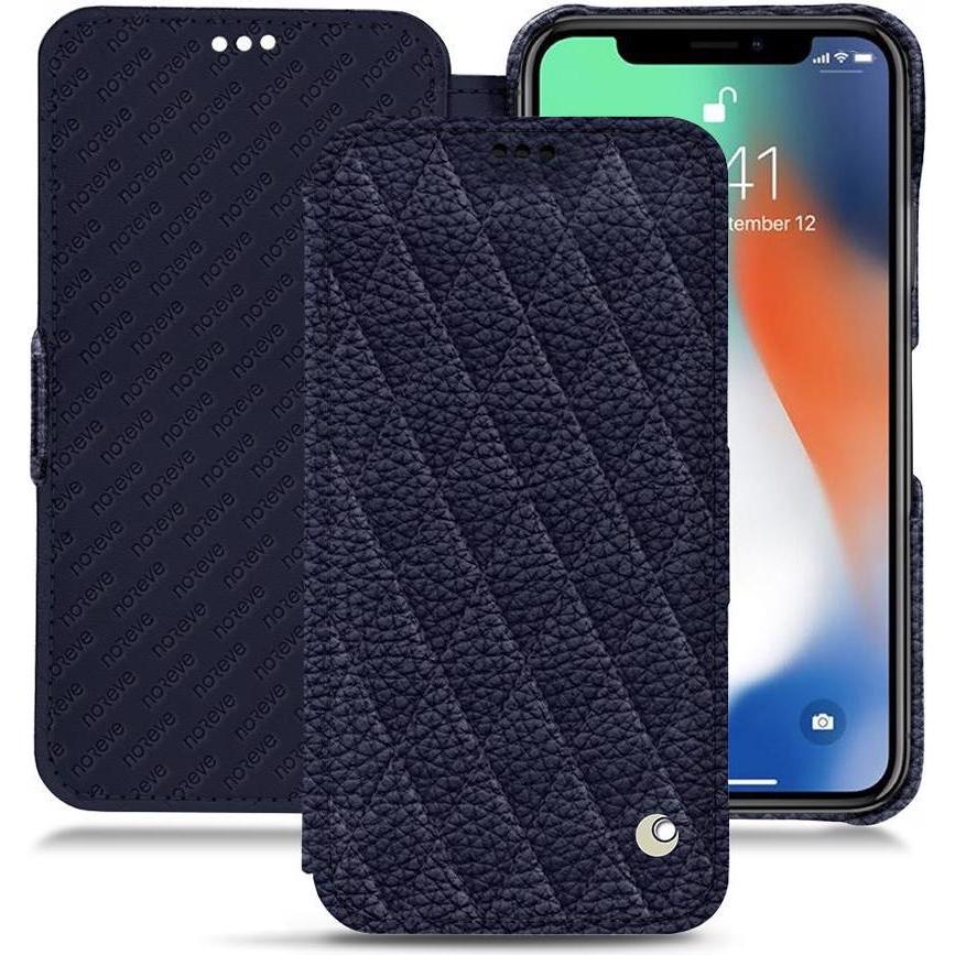 Noreve Lederschutzhülle horizontal (Apple iPhone XR), Smartphone Hülle, Violett