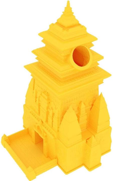 Produktbild Feldherr Fates End Würfelturm Monk gelb – 3D-Würfelturm für Tabletop (Kunststoff)