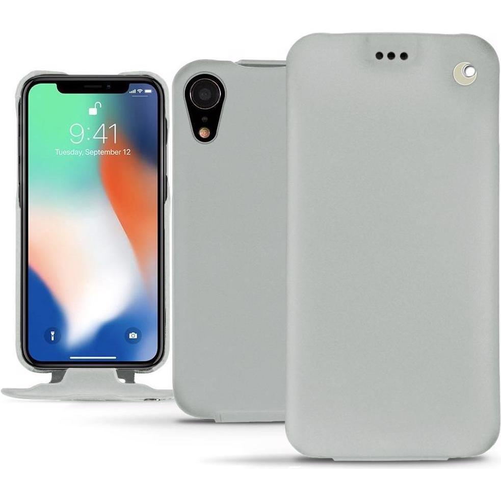 Thumbnail - Noreve Lederschutzhülle vertikal (Apple iPhone XR), Smartphone Hülle, Grau