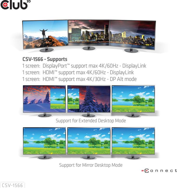 Produktbild Club 3D CSV-1566 (USB-C)