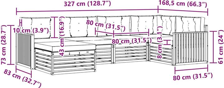 Produktbild vidaXL Outdoor-Sofa