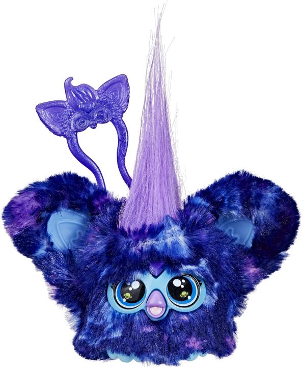 Dark blue with light blue and purple stars