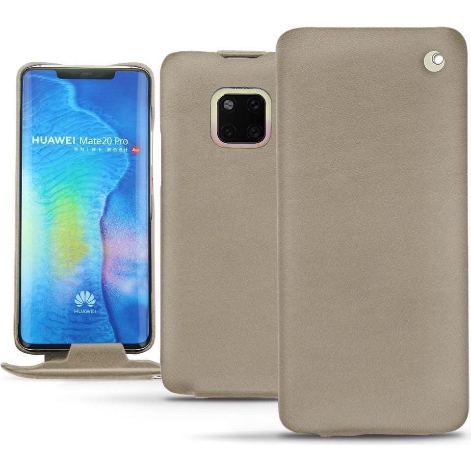 Noreve Lederschutzhülle vertikal (Huawei Mate 20 Pro), Smartphone Hülle, Beige