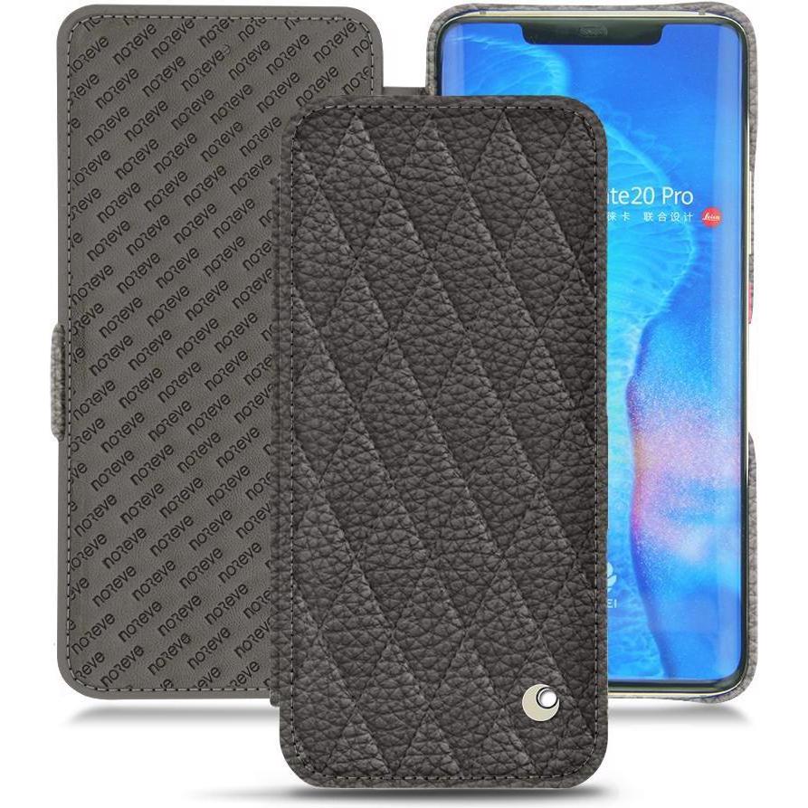 Noreve Lederschutzhülle horizontal (Huawei Mate 20 Pro), Smartphone Hülle, Grau