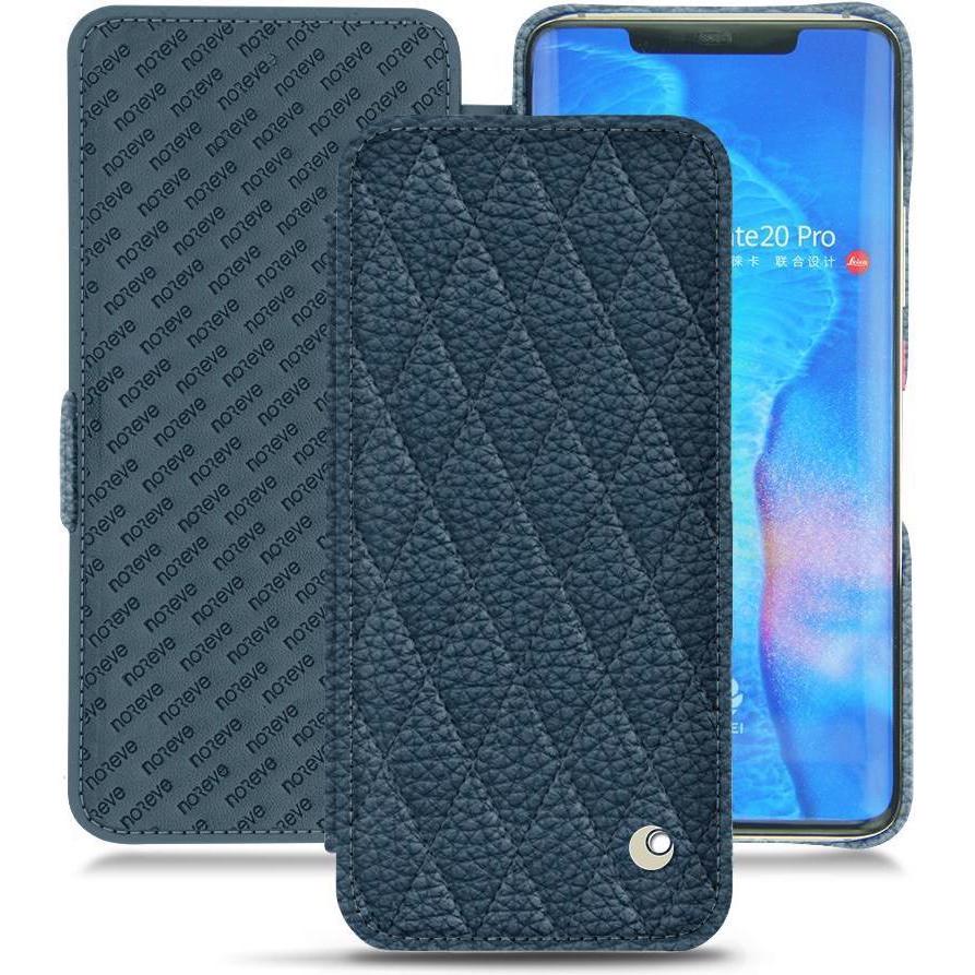 Noreve Lederschutzhülle horizontal (Huawei Mate 20 Pro), Smartphone Hülle, Blau