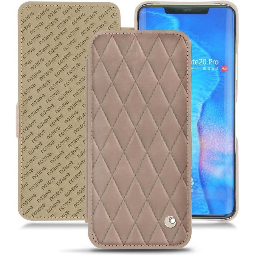 Noreve Lederschutzhülle horizontal (Huawei Mate 20 Pro), Smartphone Hülle, Beige