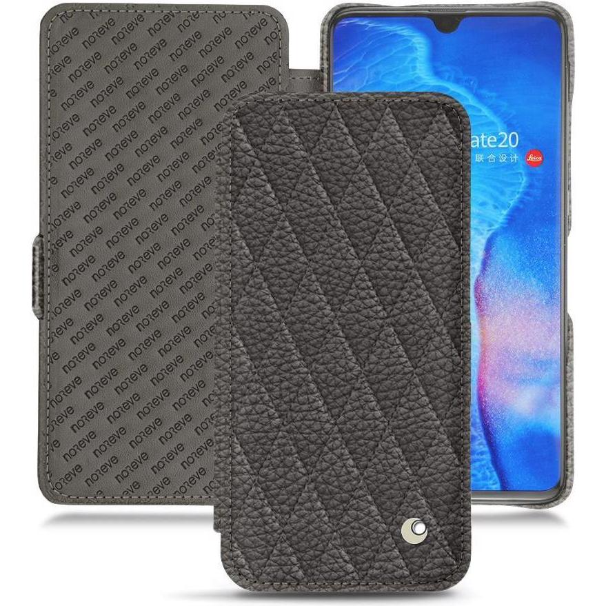 Noreve Lederschutzhülle horizontal (Huawei Mate 20), Smartphone Hülle, Grau