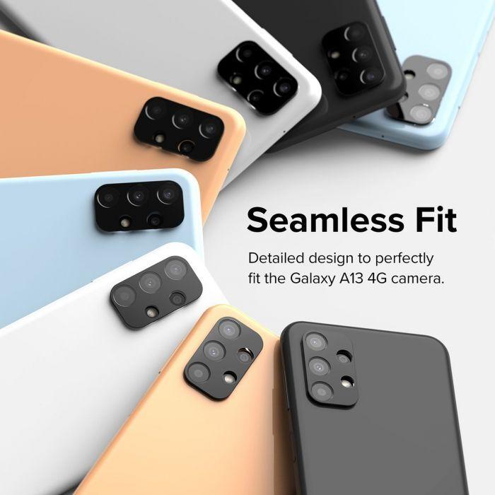 Actual product image Ringke Galaxy A13 4G Camera Protector Full Cover Glass package (3 pcs) Black (3 pcs., Samsung Galaxy A13)