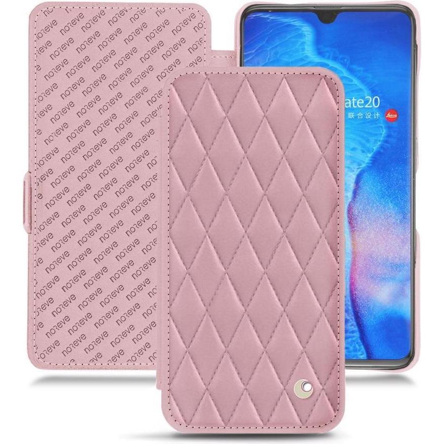 Noreve Lederschutzhülle horizontal (Huawei Mate 20), Smartphone Hülle, Rosa