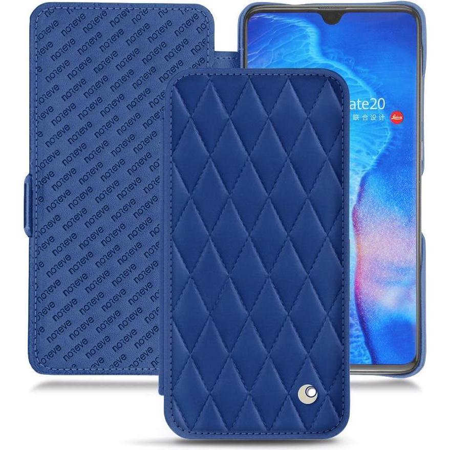Noreve Lederschutzhülle horizontal (Huawei Mate 20), Smartphone Hülle, Blau