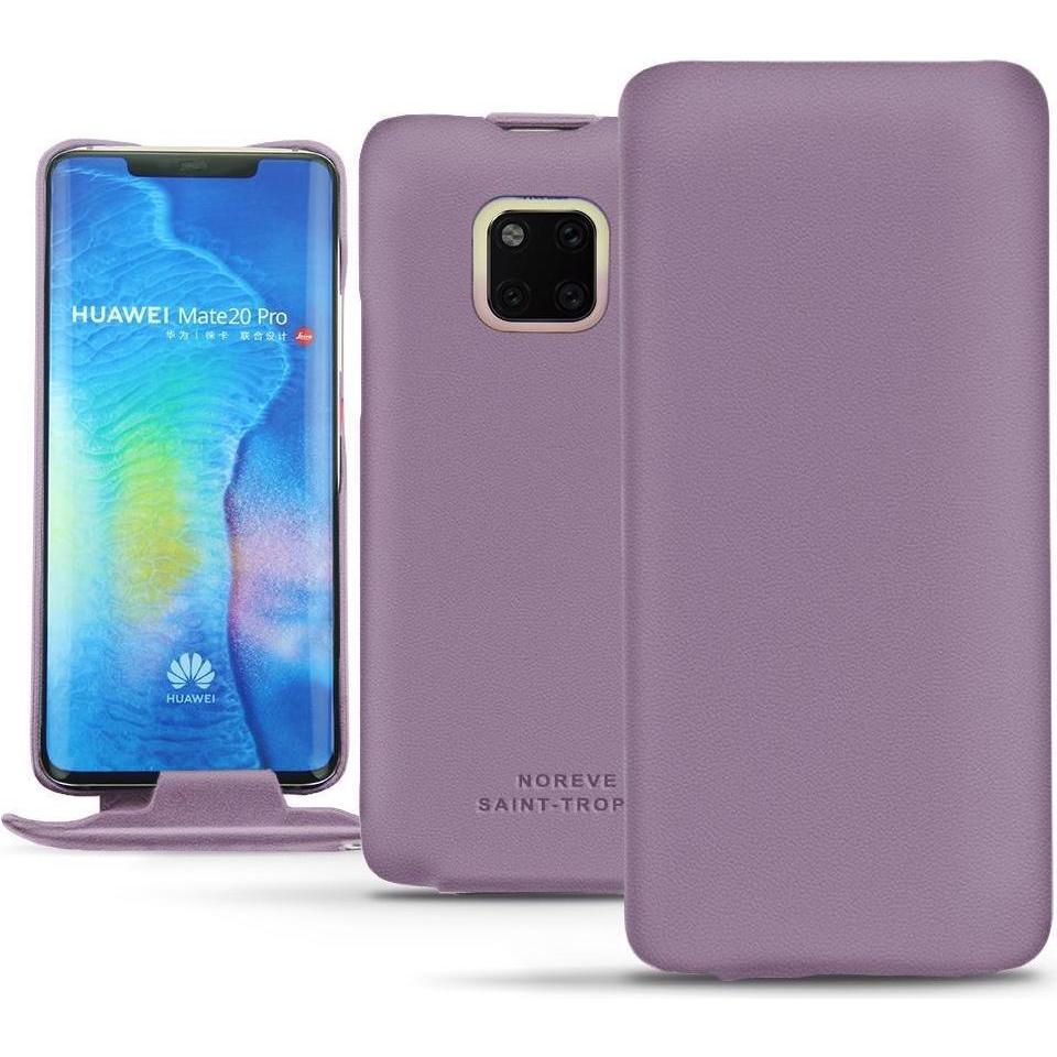 Noreve Lederschutzhülle vertikal (Huawei Mate 20 Pro), Smartphone Hülle, Violett