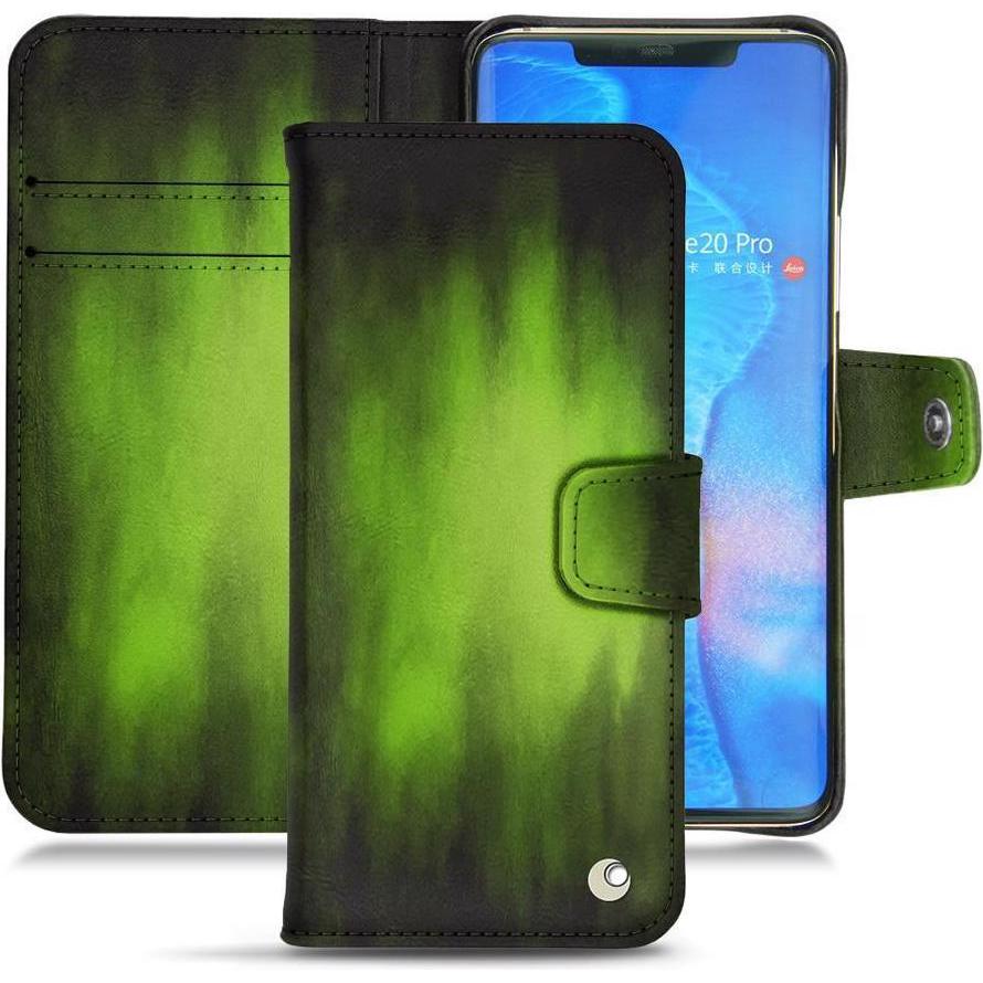 Noreve Lederschutzhülle Wallet (Huawei Mate 20 Pro), Smartphone Hülle, Grün