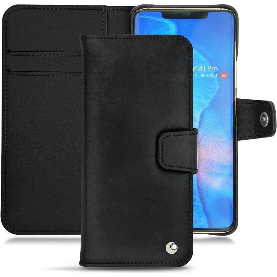 Noreve Lederschutzhülle Wallet (Huawei Mate 20 Pro), Smartphone Hülle, Schwarz