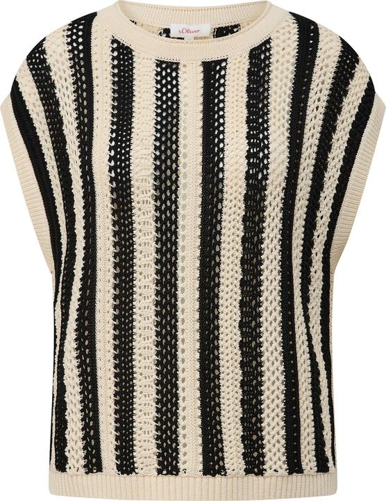 Produktbild s.Oliver Strickpullunder Ärmelloses Stricktop aus Baumwolle mit überschnittenen Schultern (46)