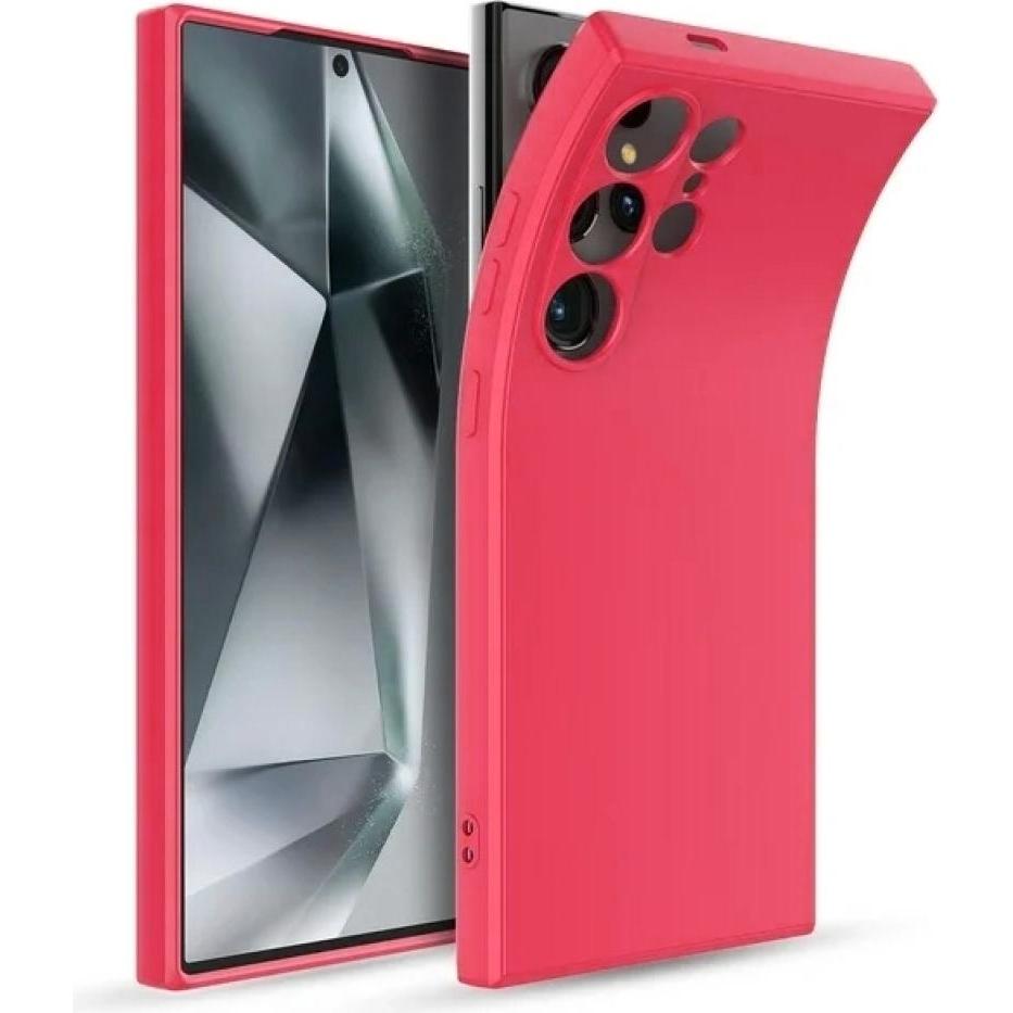 Screenguard Liquid Silicone Raspberry Case Samsung Galaxy S24 Ultra Hülle (Samsung Galaxy S24 Ultra), Cover smartphone, Pink