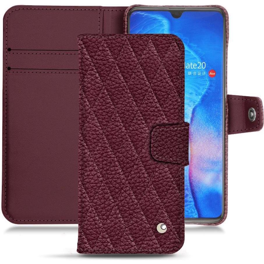 Noreve Lederschutzhülle Wallet (Huawei Mate 20), Smartphone Hülle, Violett