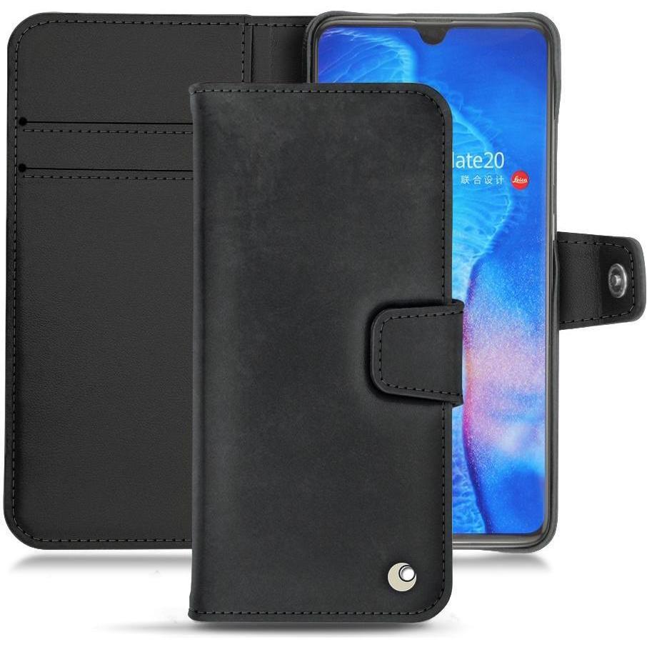 Noreve Lederschutzhülle Wallet (Huawei Mate 20), Smartphone Hülle, Schwarz