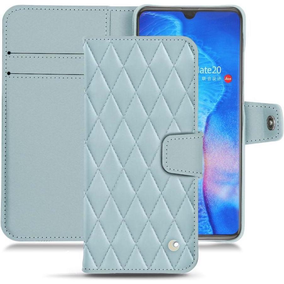 Noreve Lederschutzhülle Wallet (Huawei Mate 20), Smartphone Hülle, Blau
