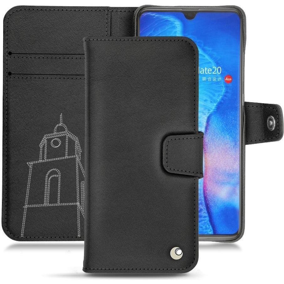 Noreve Lederschutzhülle Wallet (Huawei Mate 20), Smartphone Hülle, Schwarz