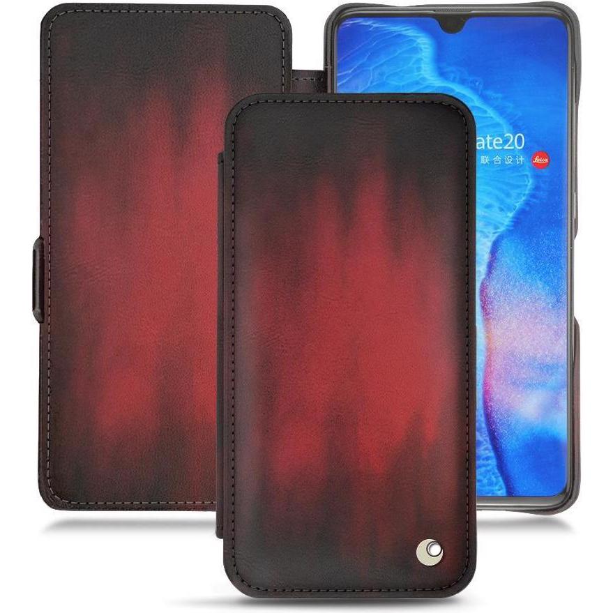 Noreve Lederschutzhülle horizontal (Huawei Mate 20), Smartphone Hülle, Rot