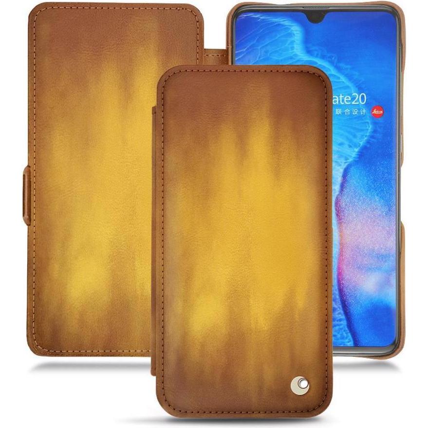 Noreve Lederschutzhülle horizontal (Huawei Mate 20), Smartphone Hülle, Gold