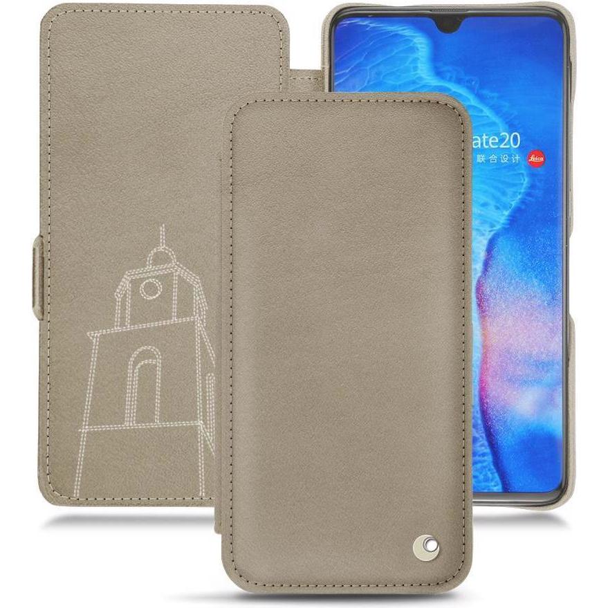 Noreve Lederschutzhülle horizontal (Huawei Mate 20), Smartphone Hülle, Beige